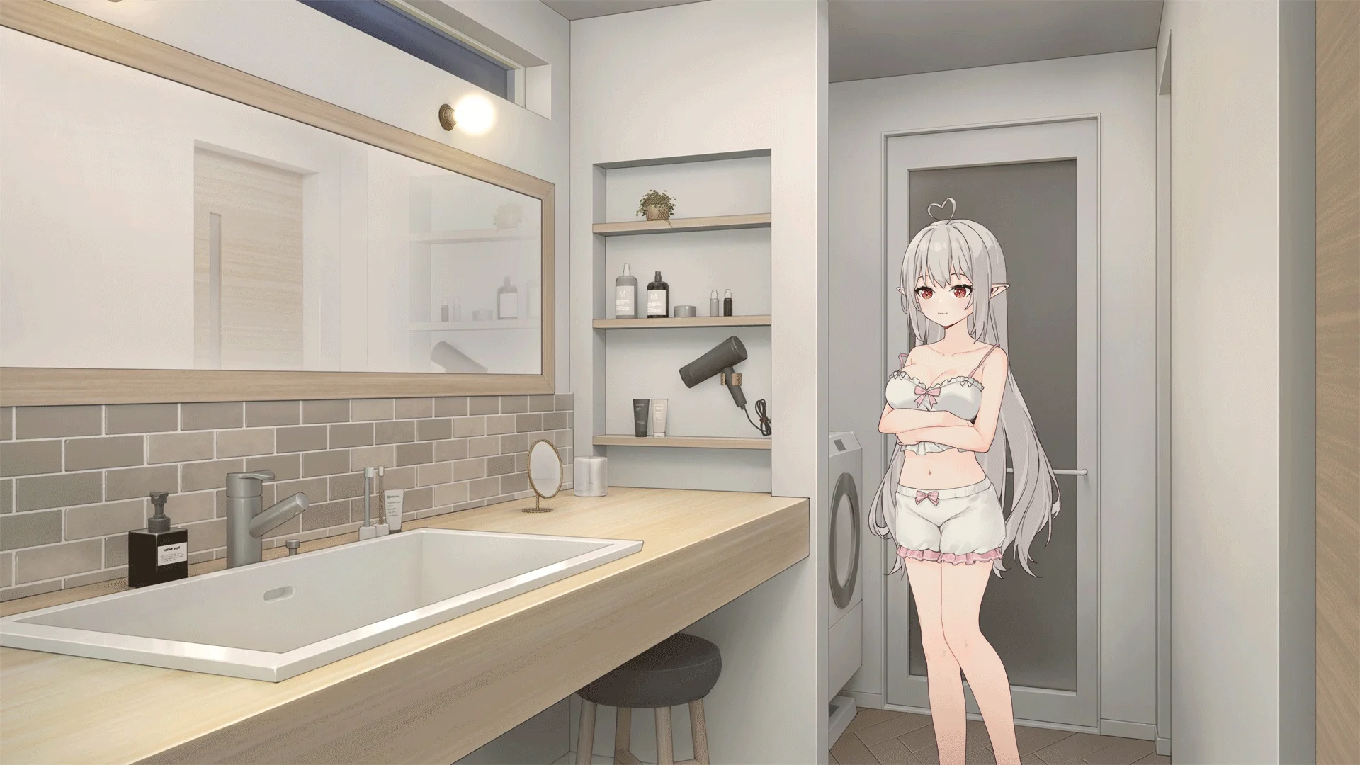 新作[互动养成SLG/同居生活/动态]和存在感薄弱妹妹一起的简单生活 存在感薄い妹との簡単生活 V1.0 官方中文版  [2.65G]